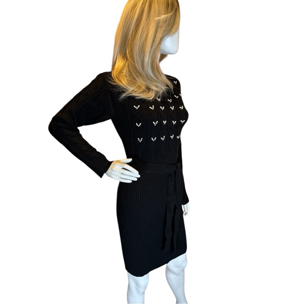 Rosie Harlow NWT Elegant Black Knit Dress - Picture 4 of 6